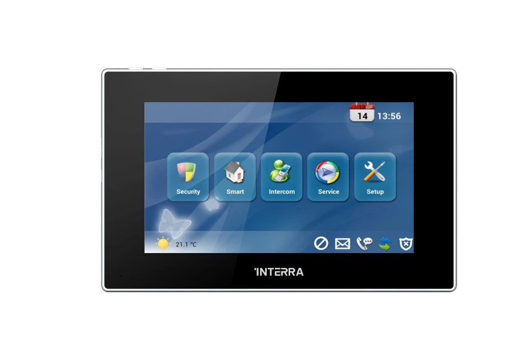 10.1″ Siyah Linux Indoor Monitor w/ 12V DC / POE