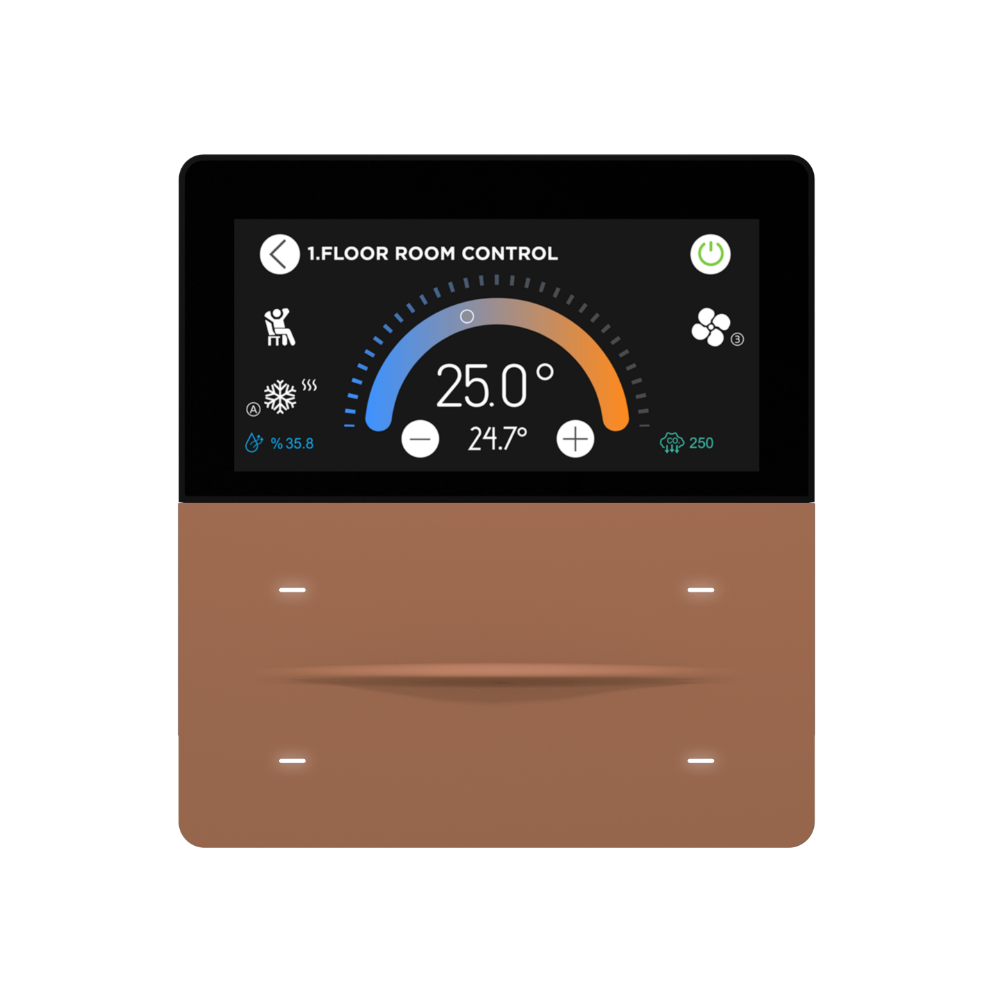 iX-M 3'' 4 Butonlu KNX Dokunmatik Panel / Moka