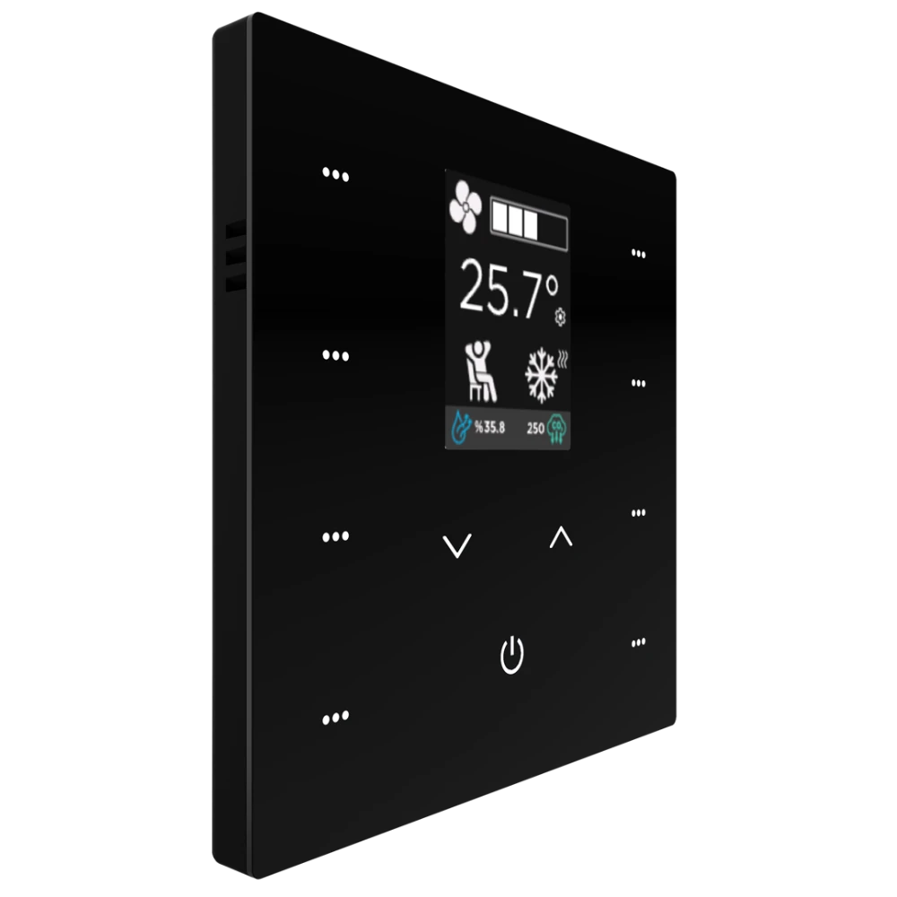 iX2 - 2'' KNX Dokunmatik Panel / Siyah (LCD'li)
